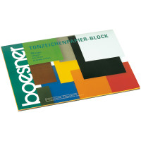 Block mit 25 Blatt, 10-farbig | boesner Tonzeichenpapier