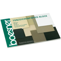 Block mit 25 Blatt, Grautöne | boesner Tonzeichenpapier