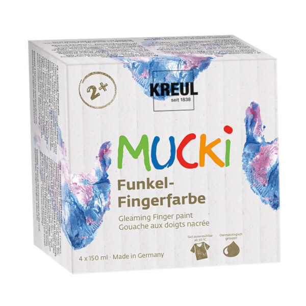 Kreul Mucki Funkel-Fingerfarbe 4er Set