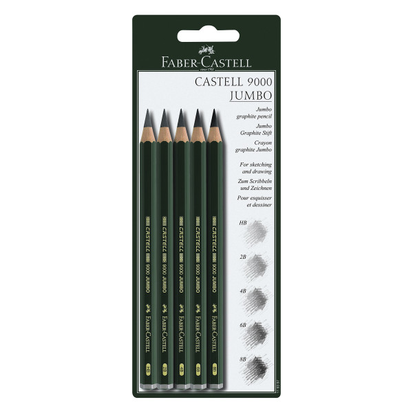 Faber-Castell Set de 5 crayons (HB–8B)