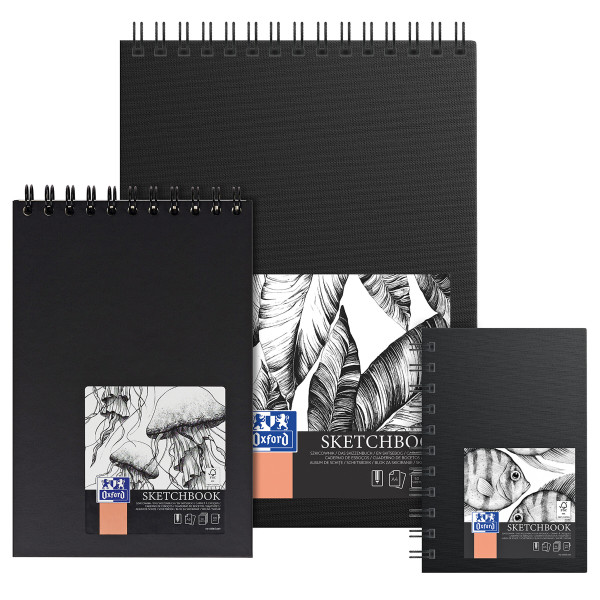 Oxford Carnet de dessins spiralé, 100g/m²