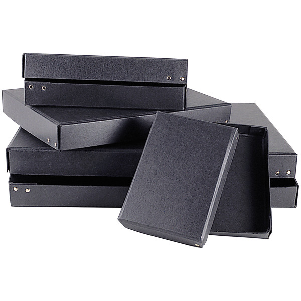 Black Boxes Boîte de rangement noire en carton rigide