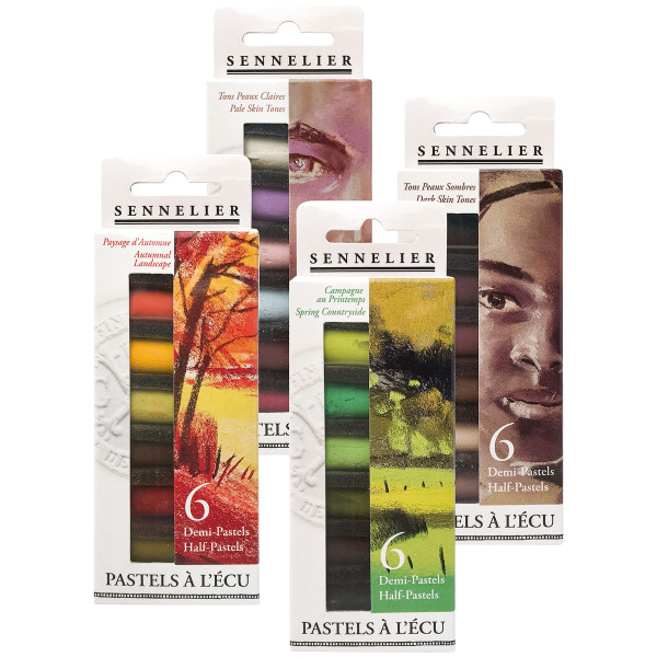 Sennelier Set de pastels doux d'artiste, 6 x 1/2 pastels