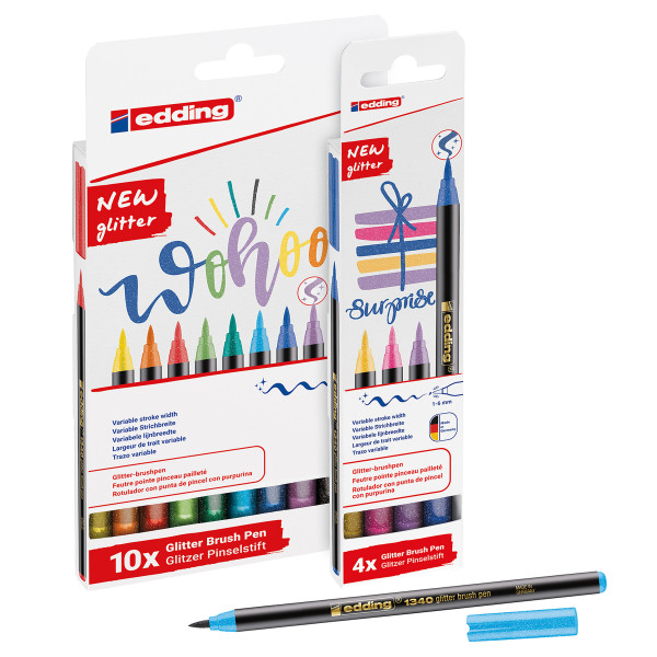 Edding® Brushpen 1340 Glitter Set