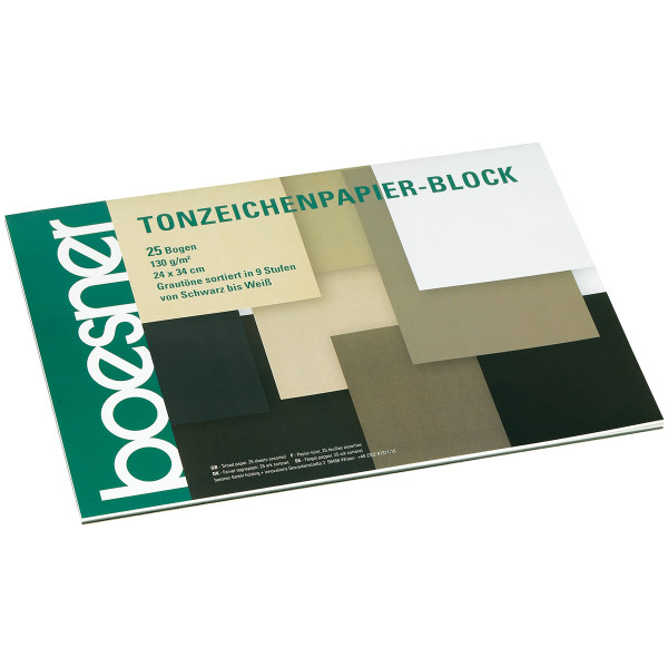 boesner Tonzeichenpapier-Block, Grautöne