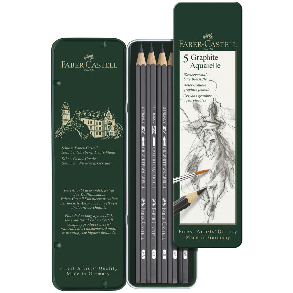 Faber-Castell Set de 5 crayons (HB–8B)