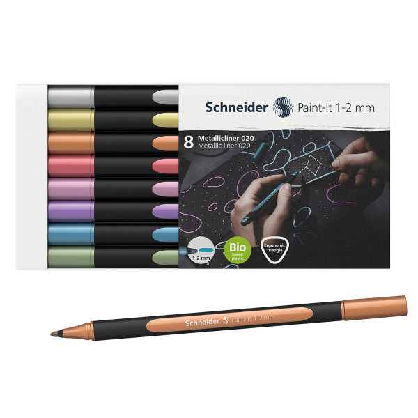 Schneider Paint It Metallicliner, Set de 8 pièces